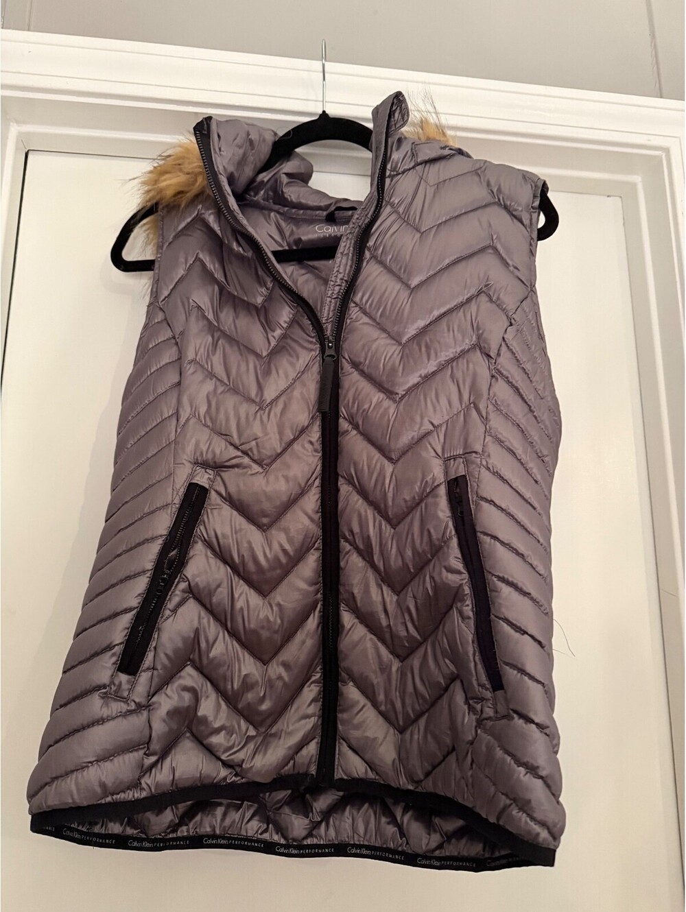 Dark Gray Hooded Vest size M Calvin Kleinb